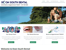 Tablet Screenshot of doonsouthdental.ca